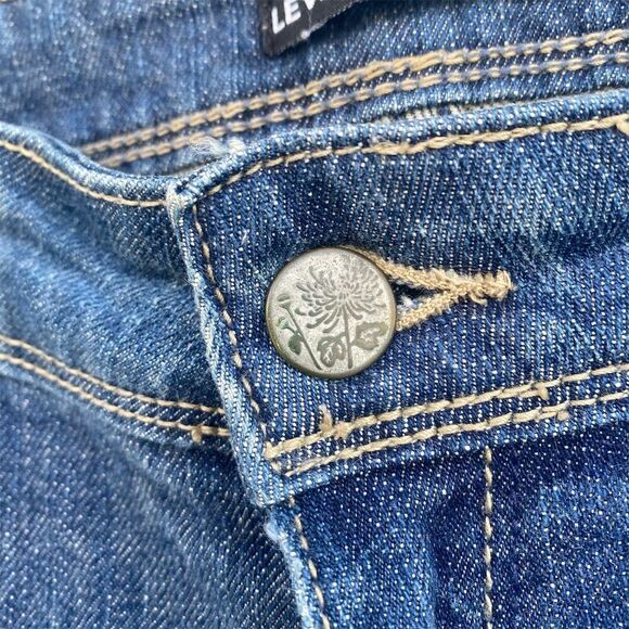 Levi's Women's Straight Jeans Size 8 Dark Blue Stretch Denim - Picture 7 of 10